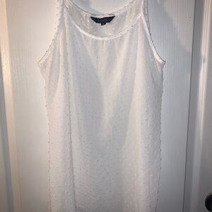 Amaryllis White Textured Sleeveless Top